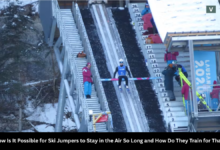 how is it possible for ski jumpers to stay in the air so long and how do they train for that?